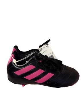 adidas Kids Black and Pink Soccer Cleats